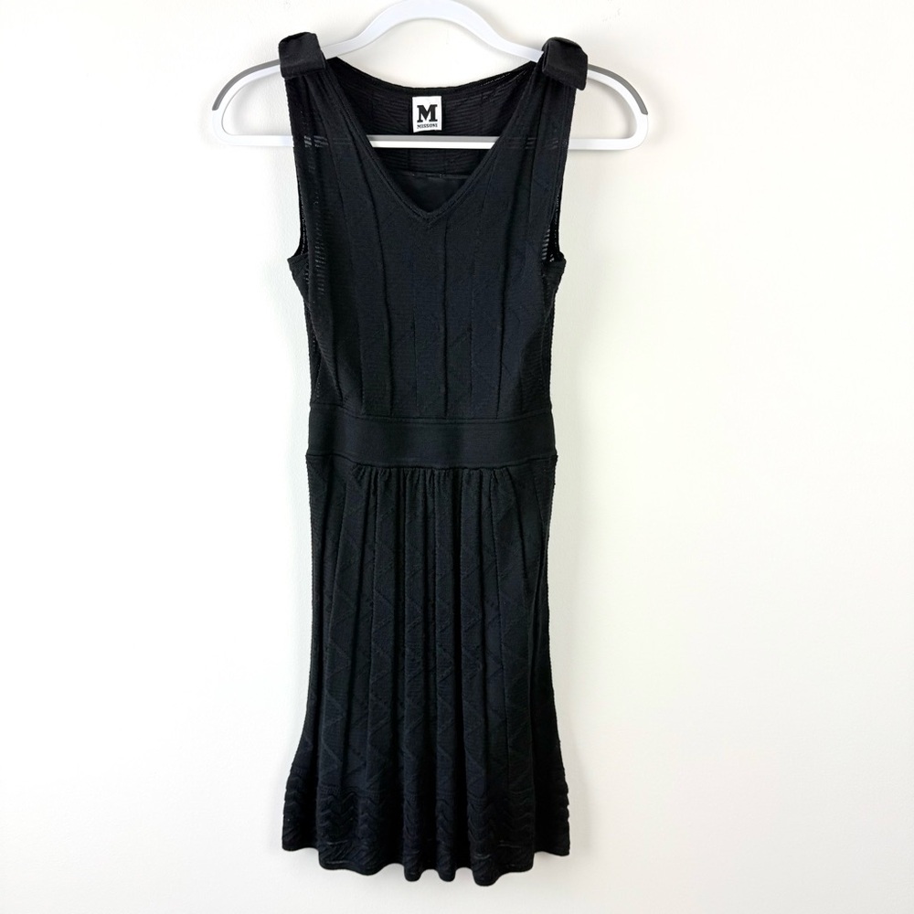M Missoni Black Knit Mini Dress